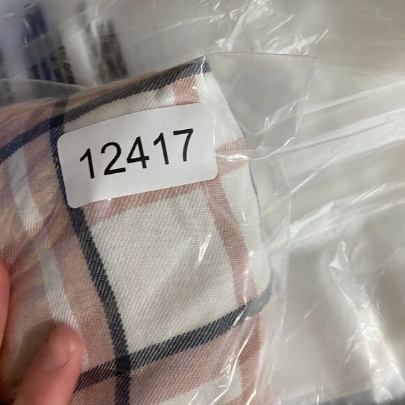 Nordstrom Rack Shirt Women M Medium Pink Plaid Button Up Collared Short Sleeve - Picture 9 of 9